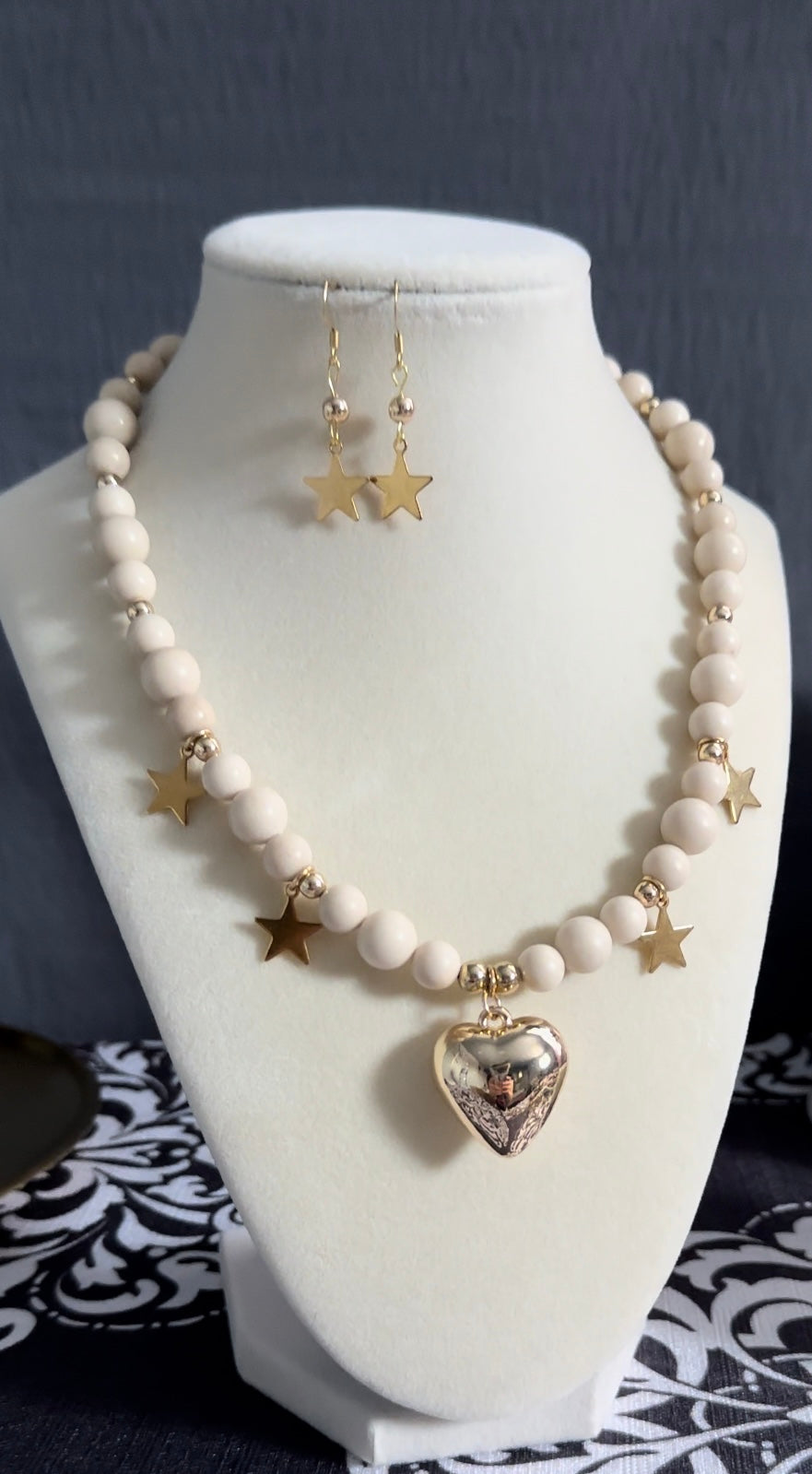 Natural Healing Stone Ivory Jade Charm Necklace for Emotional Healing, Balance and Peace